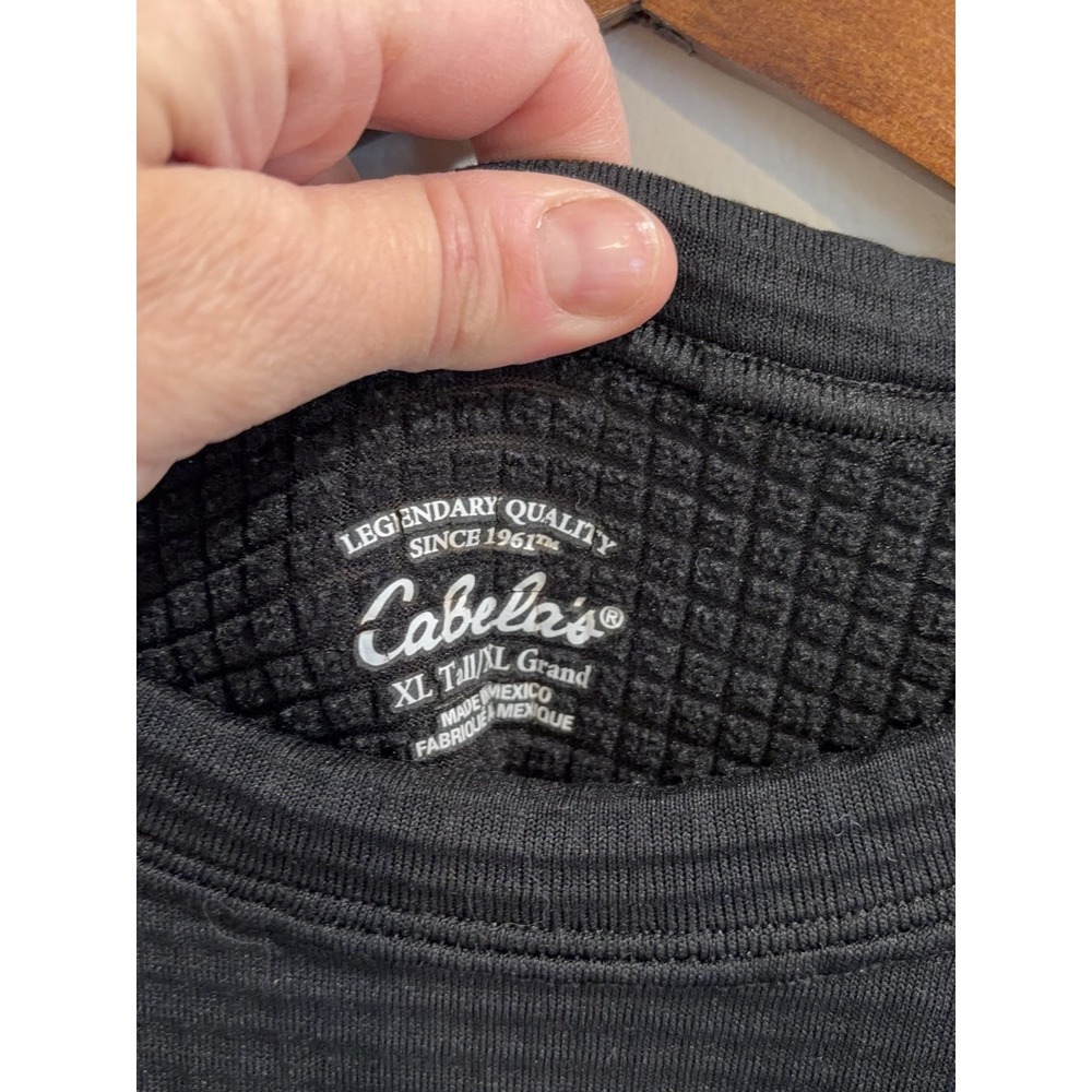 Cabelas Base‎ Layer Grid Fleece Thermal Pullover Polartec Power Dry Mens XL Tall - Picture 5 of 7